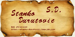 Stanko Durutović vizit kartica